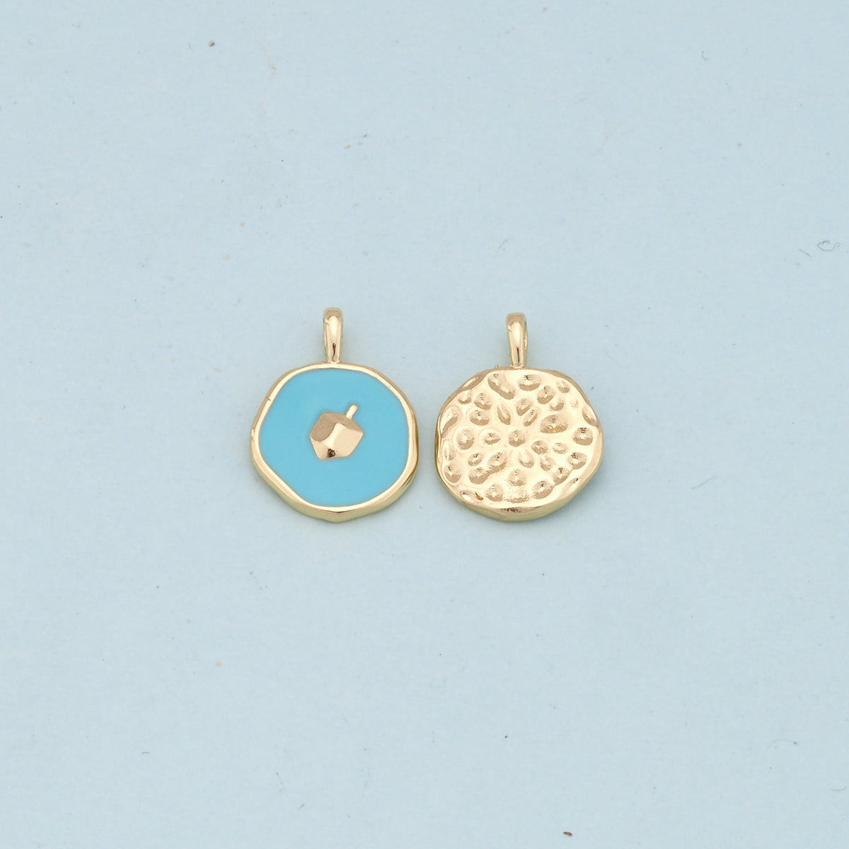 Gold enamel Charms,18K Gold Filled enamel Pendant Charm Bracelet Necklace for DIY Jewelry Making Supply