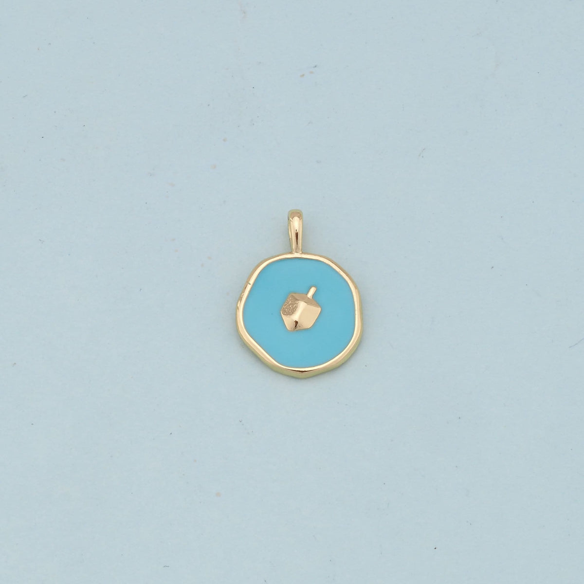 Gold enamel Charms,18K Gold Filled enamel Pendant Charm Bracelet Necklace for DIY Jewelry Making Supply