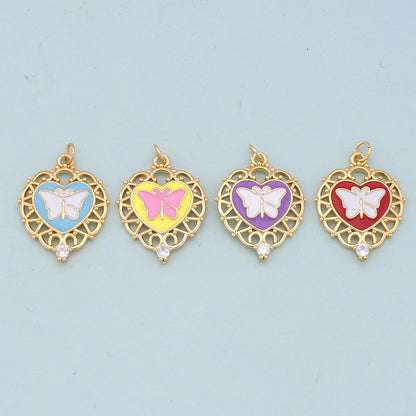 Gold Butterfly Charms,18K Gold Filled Butterfly Pendant,Butterfly Charm Bracelet Necklace for DIY Jewelry Making Supply