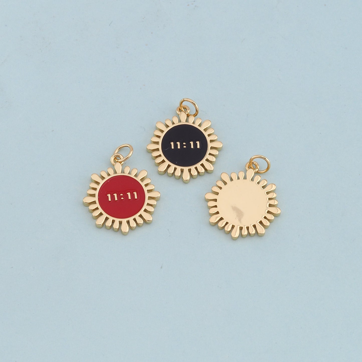 Gold 11:11 Charms,18K Gold Filled angel numbers Pendant,angel numbers Charm Bracelet Necklace for DIY Jewelry Making Supply