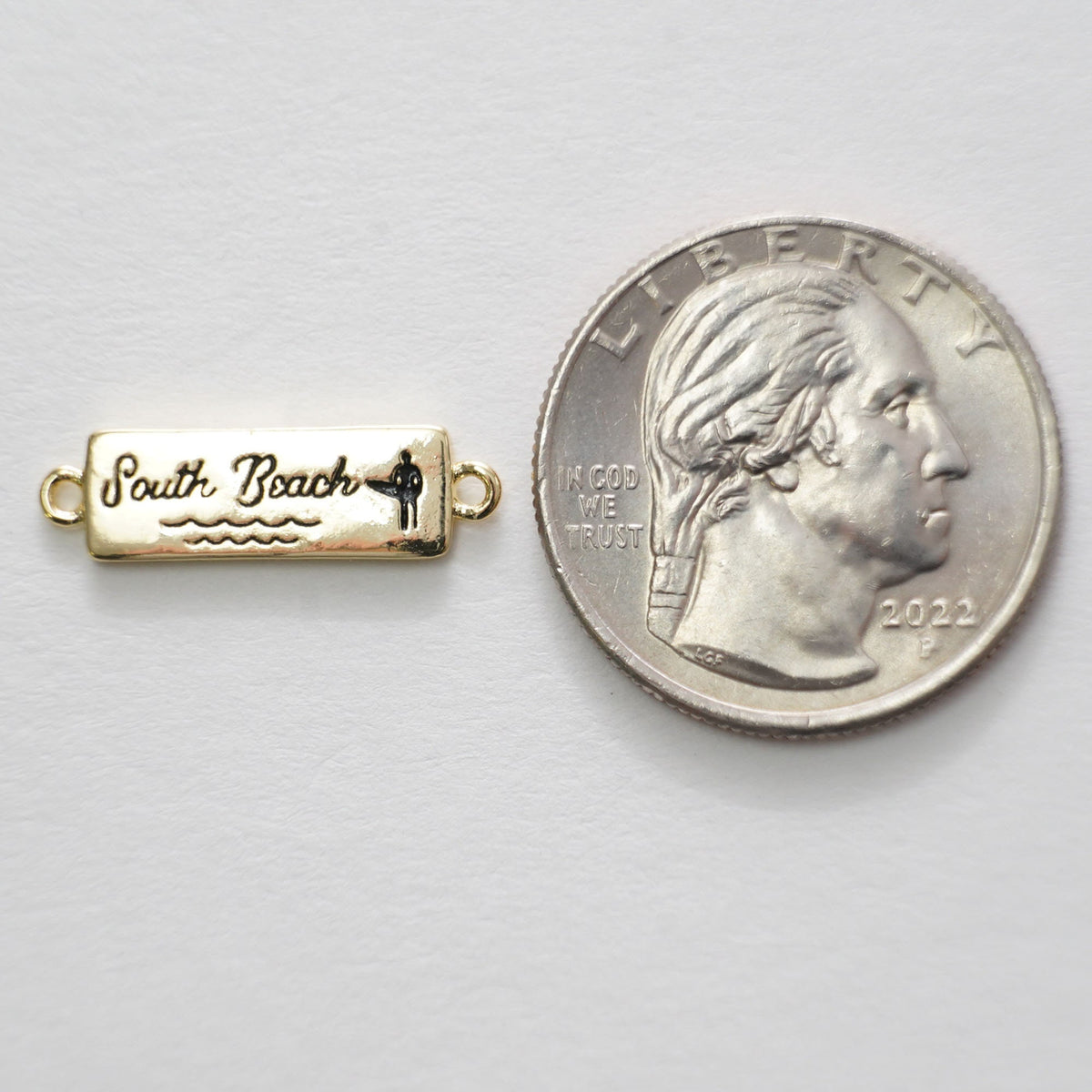 Gold Bar Connector Charms,18K Gold Filled Bar Pendant,Rectangle Charm Bracelet Necklace for DIY Jewelry Making Supply