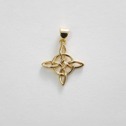 Gold Celtic Knot Charms,18K Gold Filled Celtic Knot Pendant,Celtic Knot Charm Bracelet Necklace for DIY Jewelry Making Supply