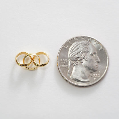 18K Gold Filled Heart Charm Pendant for Jewelry Making