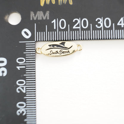 Gold Bar Connector Charms,18K Gold Filled Bar Pendant,Rectangle Charm Bracelet Necklace for DIY Jewelry Making Supply