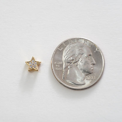 18K Gold Filled Star Spacer Beads 2 mm for Jewelry Making