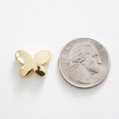18K Gold Filled Butterfly Jewelry Beads 2 mm for Jewelry Making