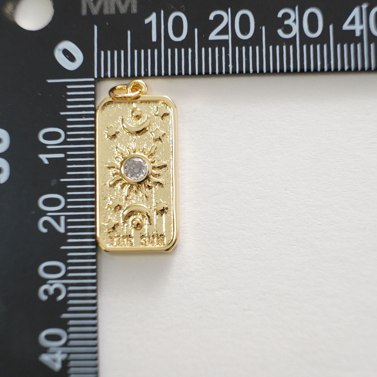 18K Gold Filled Moon Charm Pendant for Jewelry Making