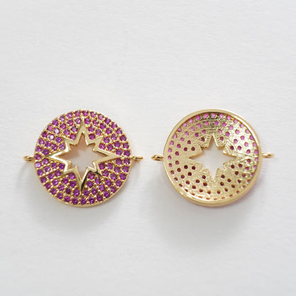 18K Gold Filled Star Charm Pendant for Jewelry Making