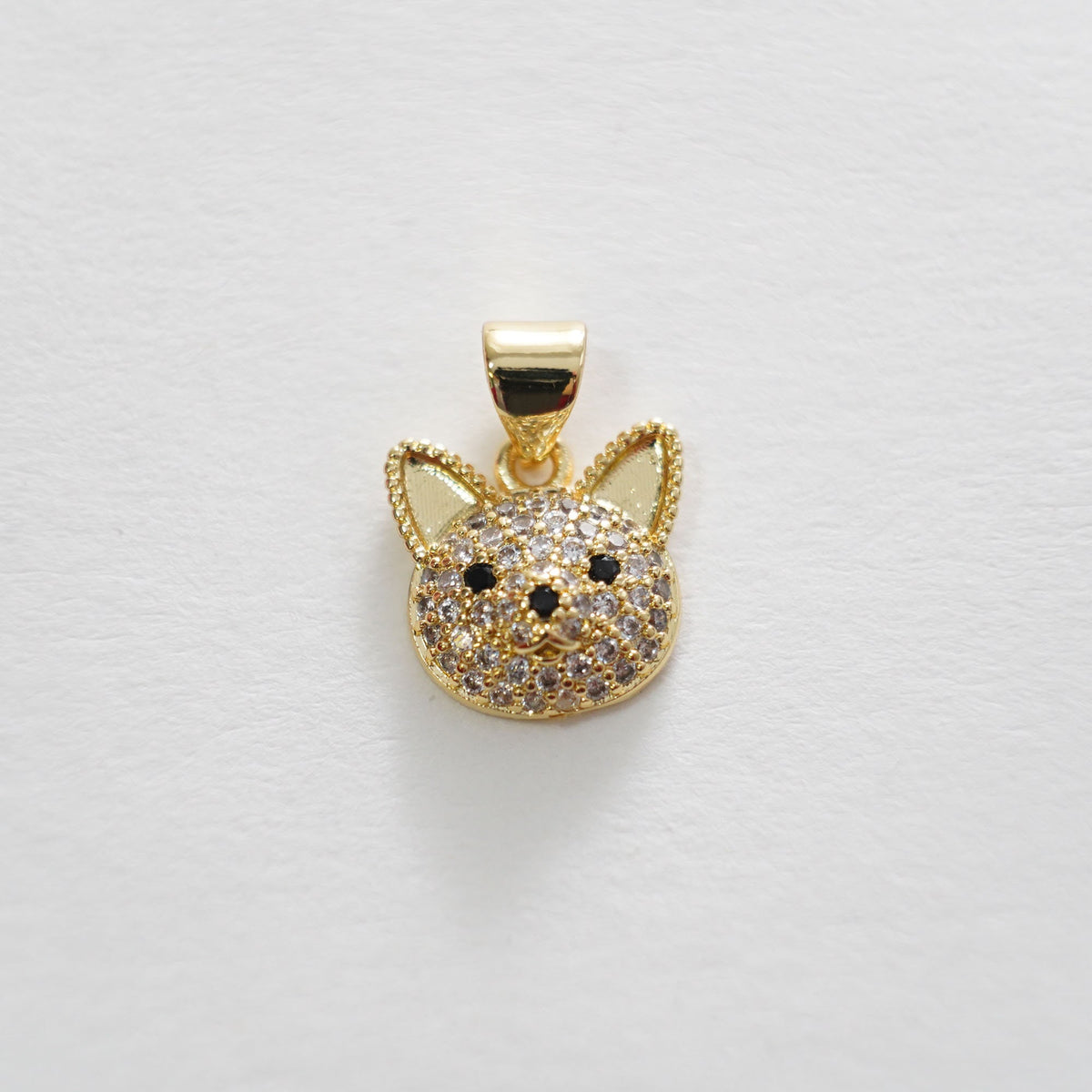 18K Gold Filled Dog Charm Pendant for Jewelry Making