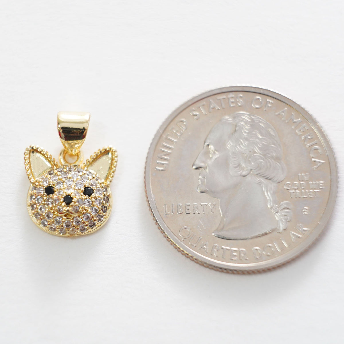18K Gold Filled Dog Charm Pendant for Jewelry Making