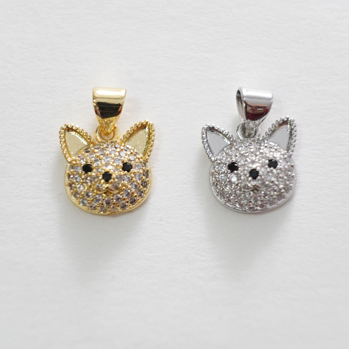 18K Gold Filled Dog Charm Pendant for Jewelry Making