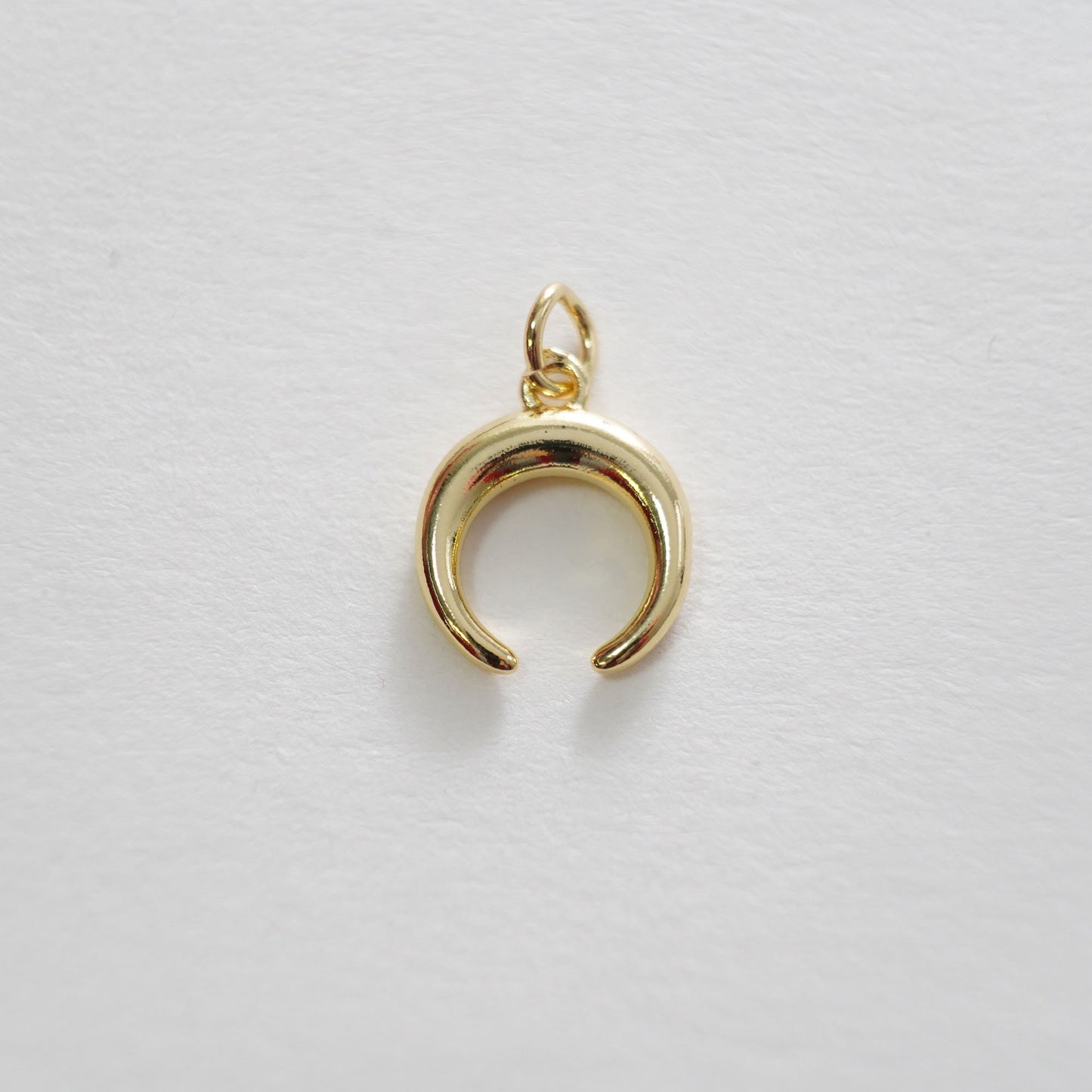 Gold Moon Charms,18K Gold Filled Crescent Pendant,Horns Charm Bracelet Necklace for DIY Jewelry Making Supply