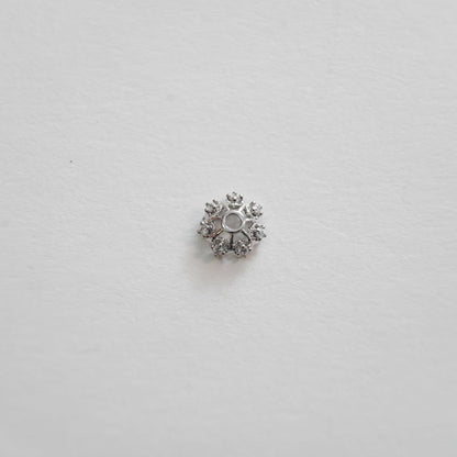 Silver Flower Beads Charms,18K Gold Filled Flower spacer beads Bracelet Necklace for DIY Jewelry Making Supply