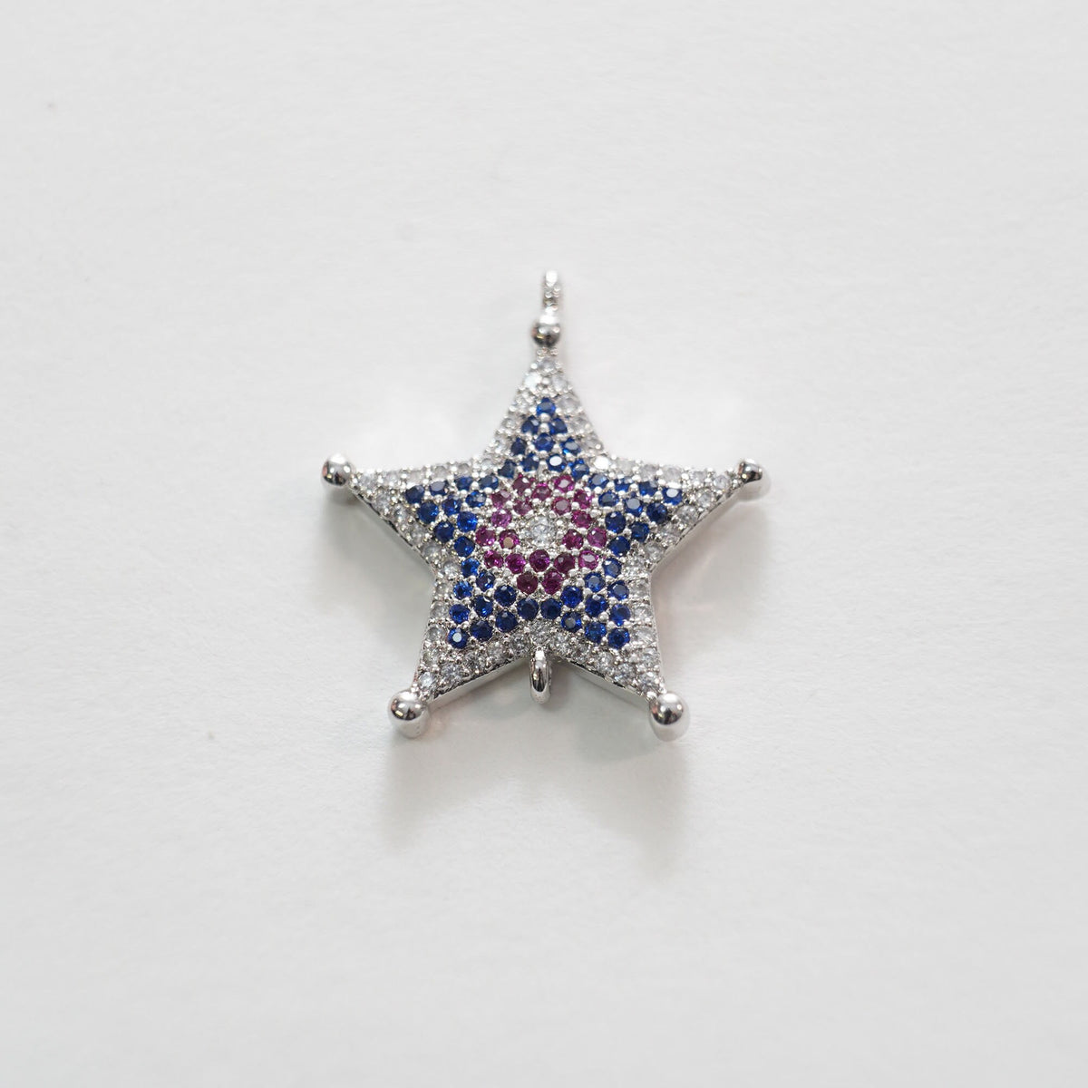 Gold Star Connector Charms,18K Gold Filled CZ Micro Pave Star Pendant,Star Charm Bracelet Necklace for DIY Jewelry Making Sup