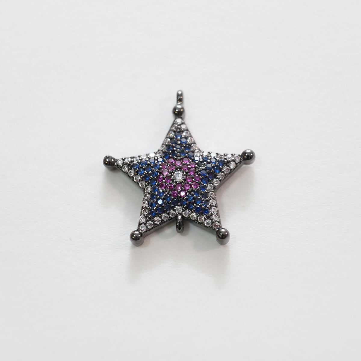 Gold Star Connector Charms,18K Gold Filled CZ Micro Pave Star Pendant,Star Charm Bracelet Necklace for DIY Jewelry Making Sup