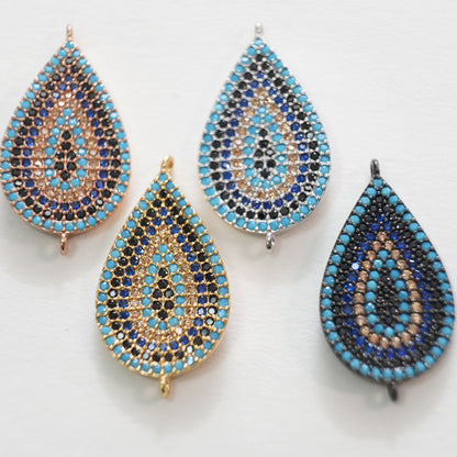 Gold Teardrop Charms,18K Gold Filled Teardrop Pendant,Teardrop Charm Bracelet Necklace for DIY Jewelry Making Supply
