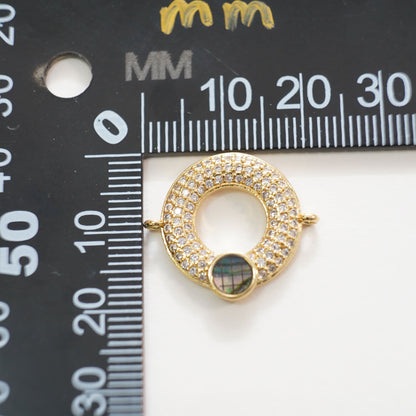 18K Gold Filled Hand CZ Charm Pendant for Jewelry Making
