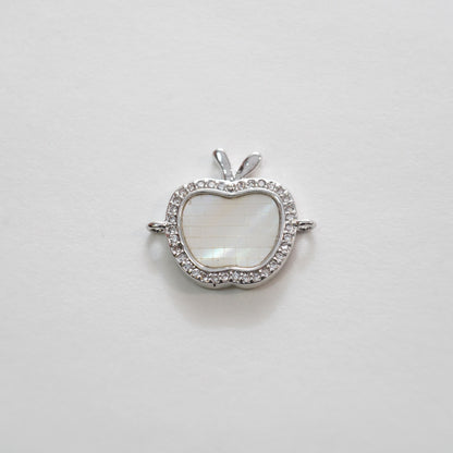 Gold apple Connector Charms,18K Gold Filled Shell apple Pendant Bracelet Necklace for DIY Jewelry Making Supply
