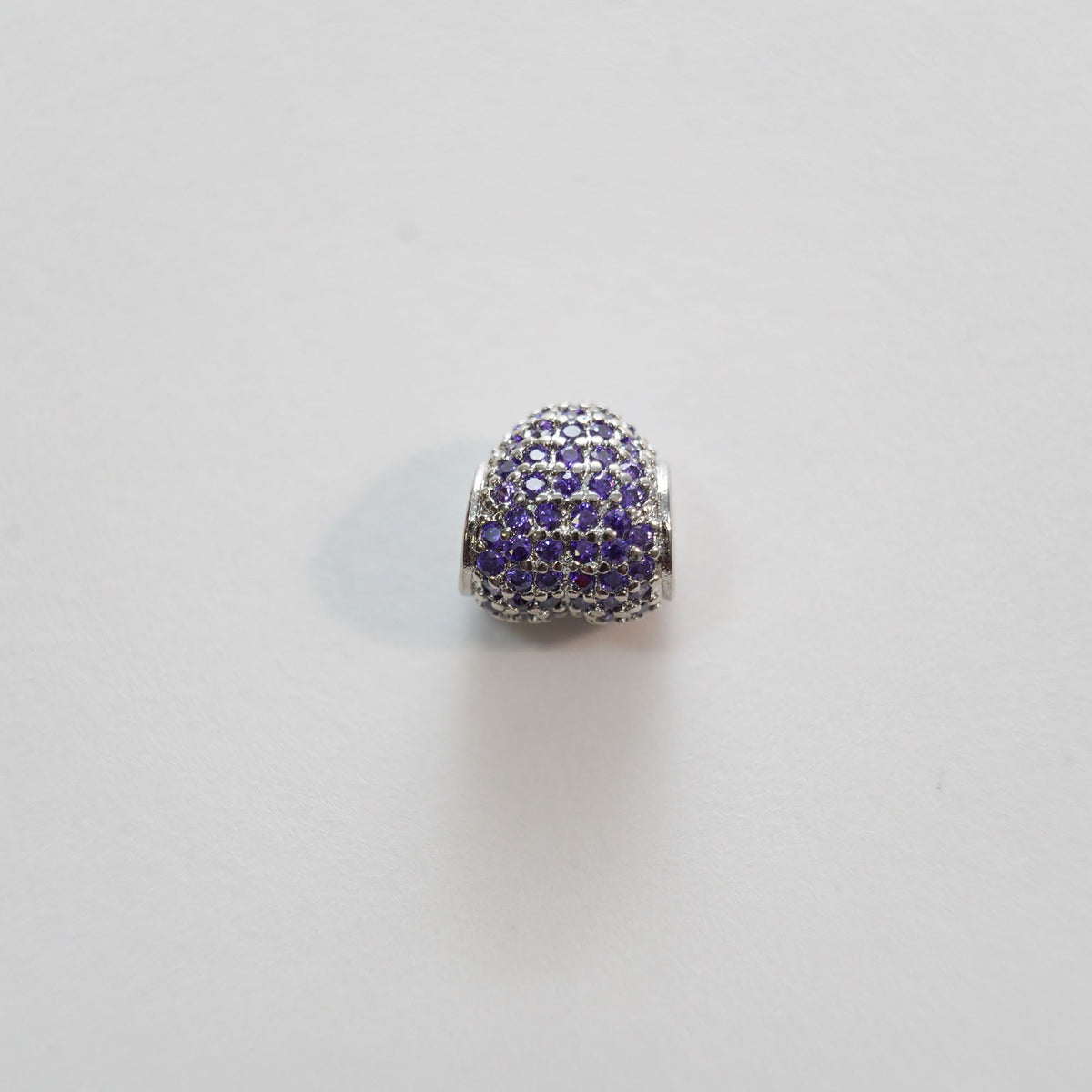 Gold Heart Beads Charms,18K Gold Filled Heart Purple spacer beads Bracelet Necklace for DIY Jewelry Making Supply