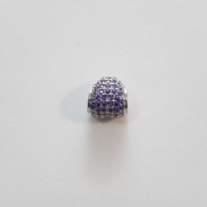 Gold Heart Beads Charms,18K Gold Filled Heart Purple spacer beads Bracelet Necklace for DIY Jewelry Making Supply