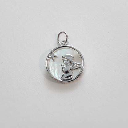 18K Gold Filled Angel CZ Charm Pendant for Jewelry Making