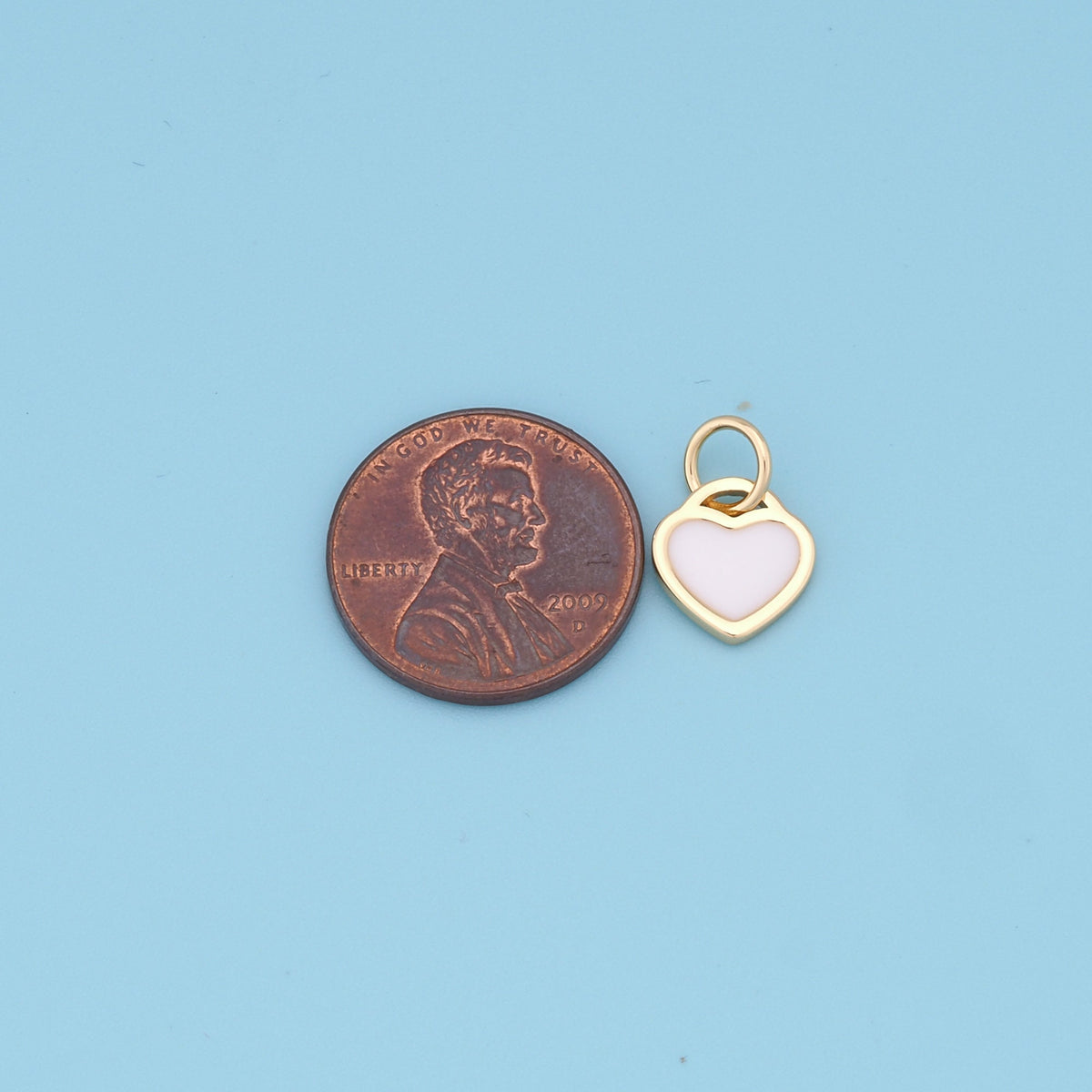 18K Gold Filled Heart Charm Pendant for Jewelry Making