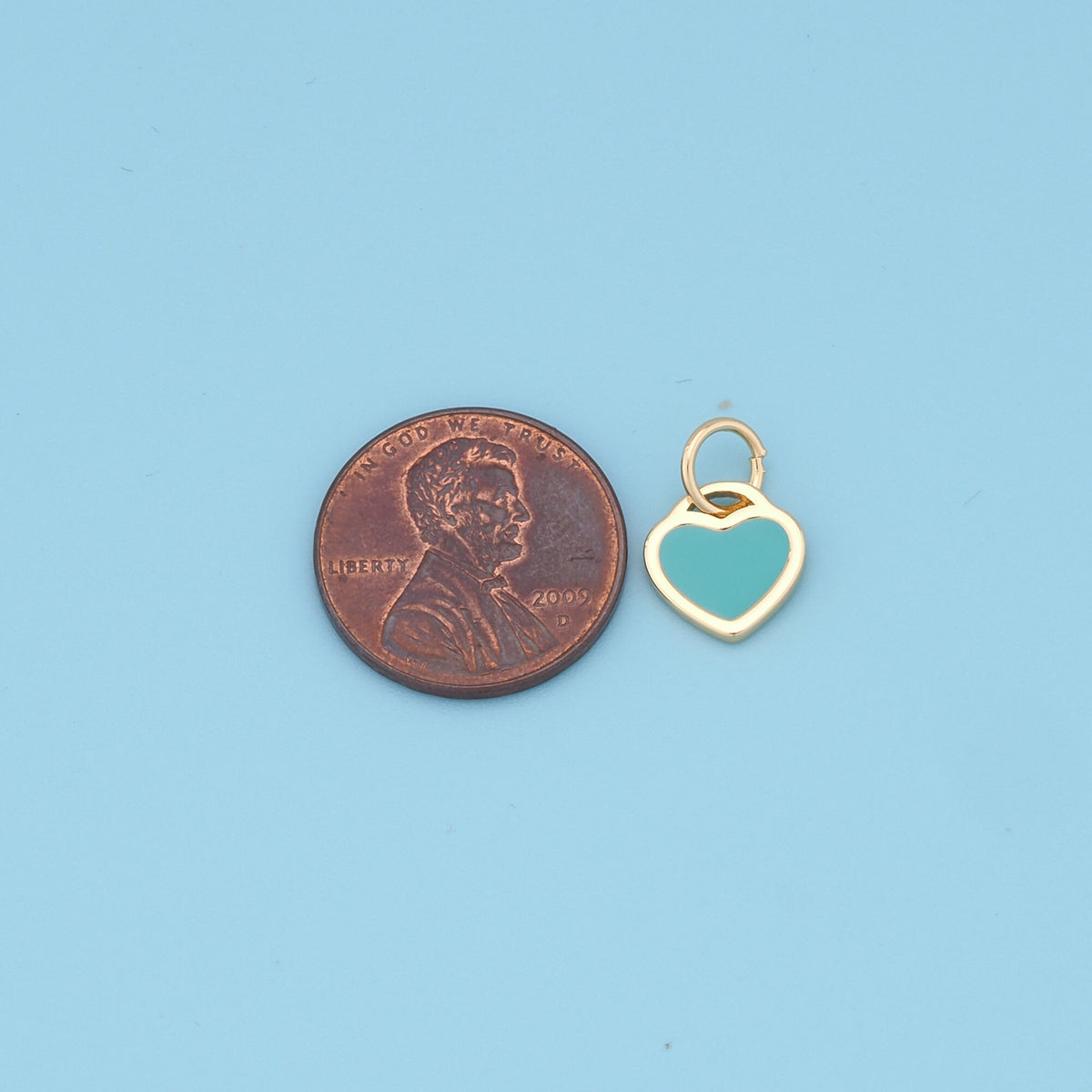 18K Gold Filled Heart Charm Pendant for Jewelry Making
