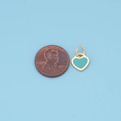 18K Gold Filled Heart Charm Pendant for Jewelry Making