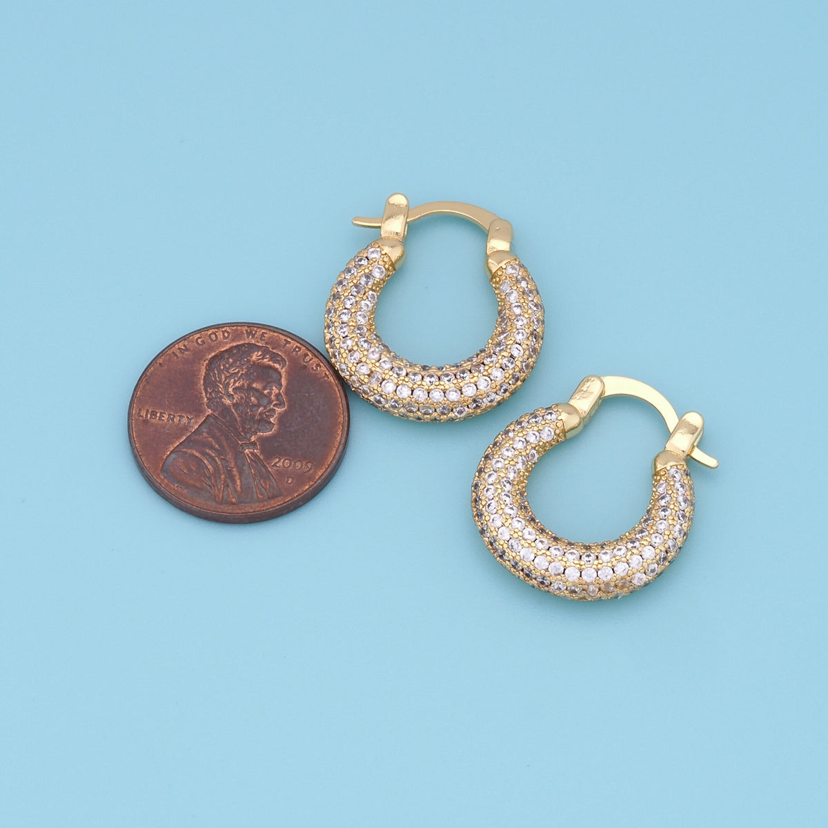 1pair 14K Gold Filled Thick Hoops Earrings,Gold Earrings,Dainty Hoops Huggie,Gold Huggies Hoop Earrings