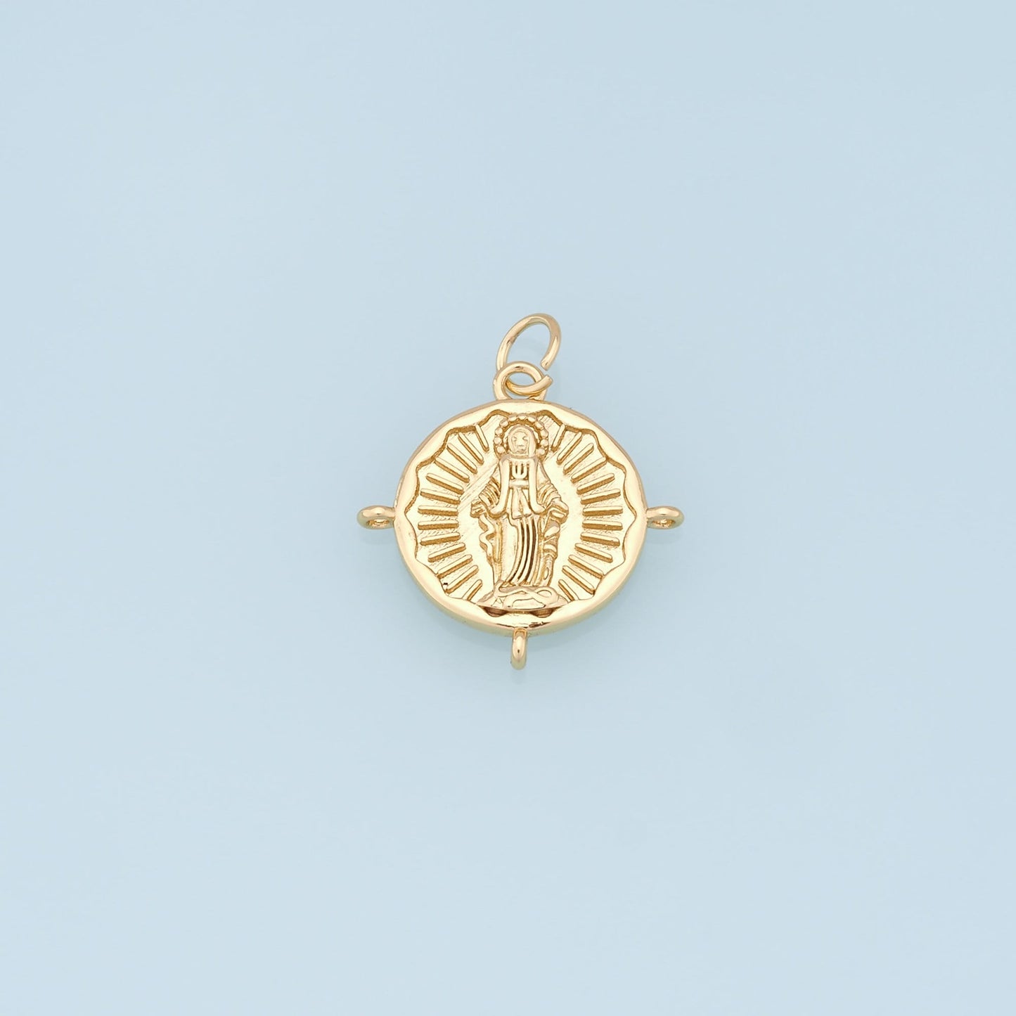 Gold Pray virgin mary Charms,18K Gold Filled pray Our Lady Pendant Bracelet Necklace for DIY Jewelry Making Supply
