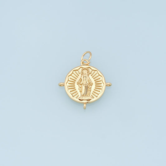 Gold Pray virgin mary Charms,18K Gold Filled pray Our Lady Pendant Bracelet Necklace for DIY Jewelry Making Supply