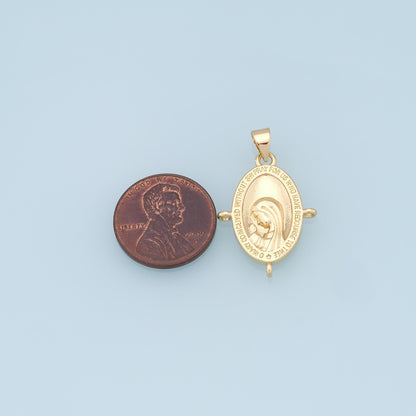 Gold Pray virgin mary Charms,18K Gold Filled pray Our Lady Pendant Bracelet Necklace for DIY Jewelry Making Supply