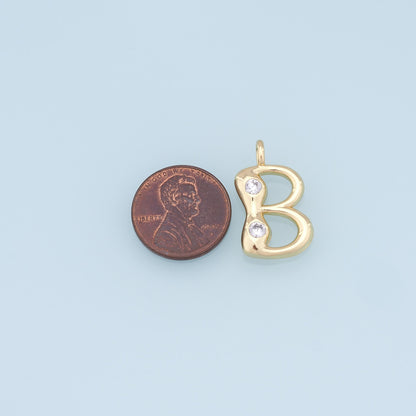 Gold letter Charms,18K Gold Filled letter Pendant,initial Charm Bracelet Necklace for DIY Jewelry Making Supply