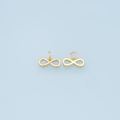 Gold Infinity Charms,18K Gold Filled Infinity Pendant,Good Infinity Charm Bracelet Necklace for DIY Jewelry Making Supply