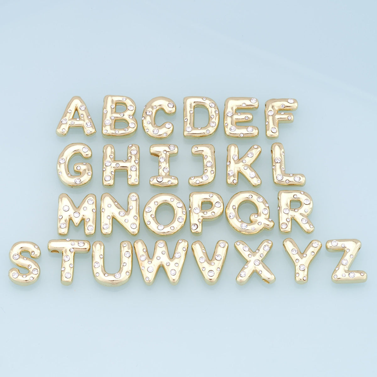 18K Gold Filled Letter Charm Pendant for Jewelry Making