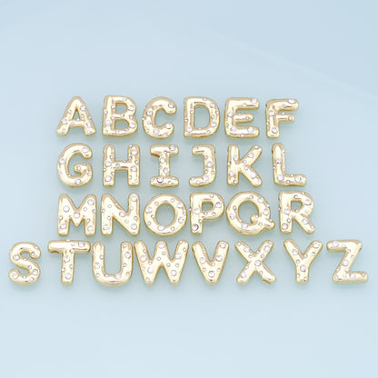 18K Gold Filled Letter Charm Pendant for Jewelry Making