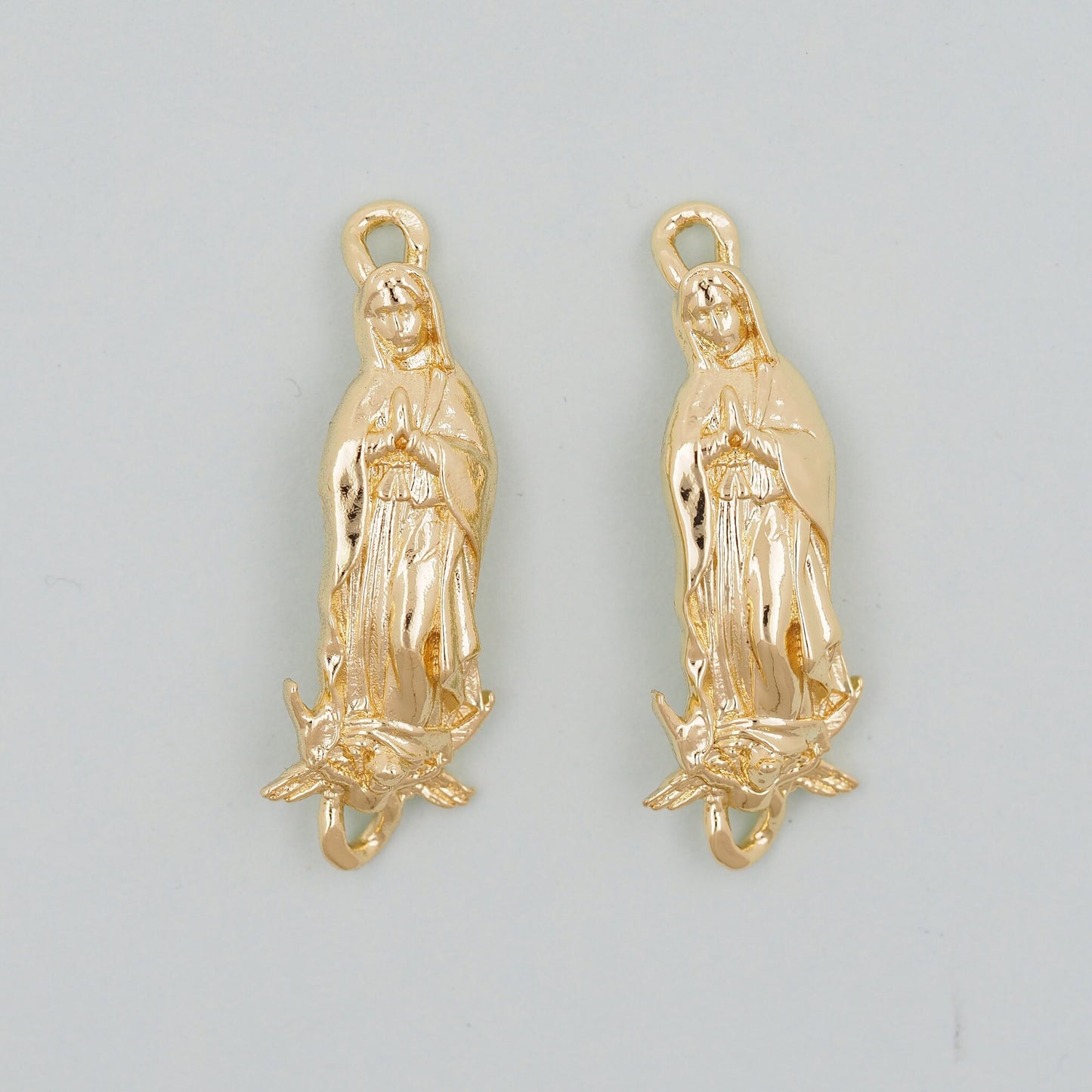 Gold virgin mary Charms,18K Gold Filled Our Lady Pendant Charm Bracelet Necklace for DIY Jewelry Making Supply