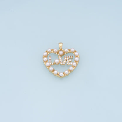 Gold Heart Charms,18K Gold Filled Heart Pendant,Heart Love Charm Bracelet Necklace for DIY Jewelry Making Supply