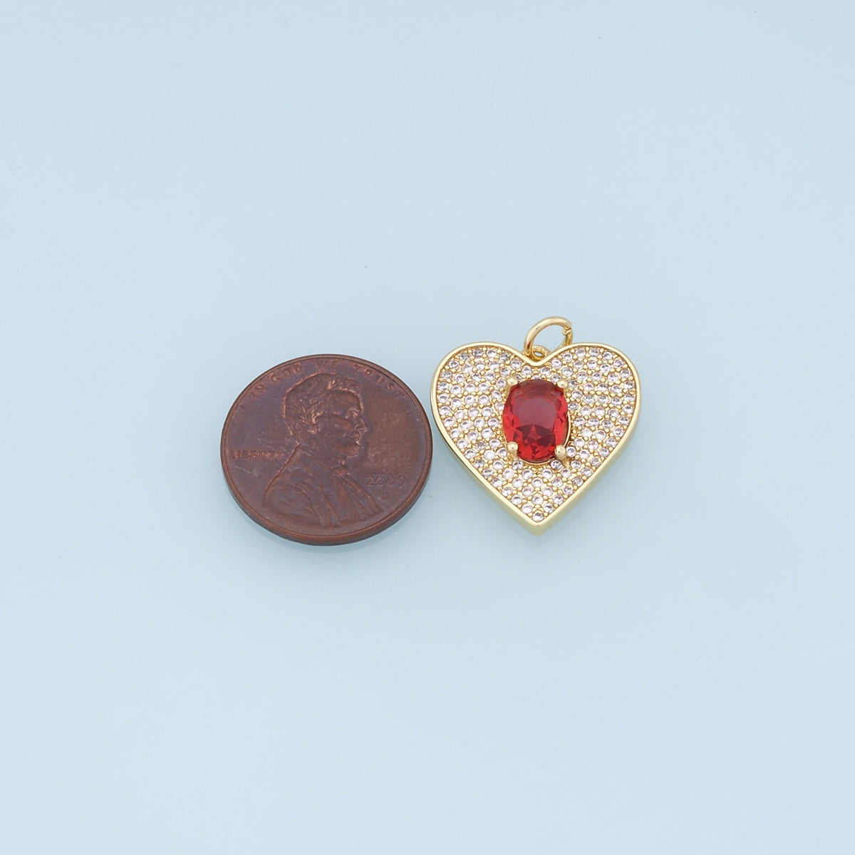 Gold Heart Charms,18K Gold Filled Heart Pendant,crystal Heart Charm Bracelet Necklace for DIY Jewelry Making Supply