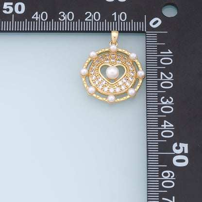 18K Gold Filled Heart Charm Pendant for Jewelry Making