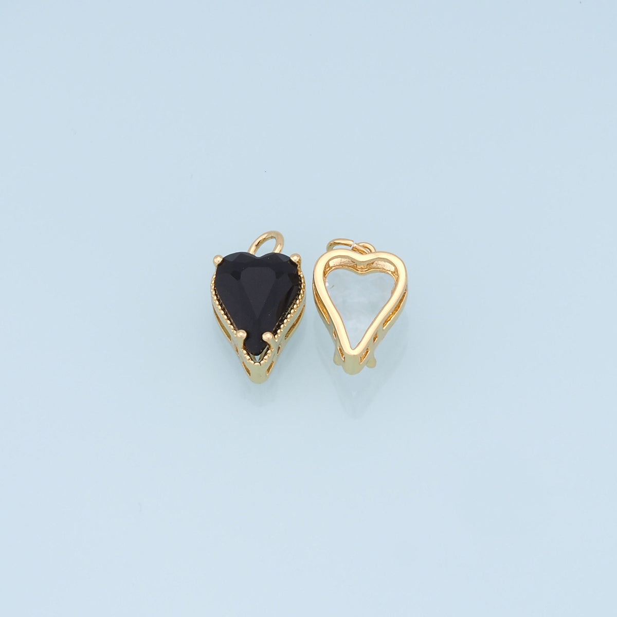 18K Gold Filled Heart Charm Pendant for Jewelry Making