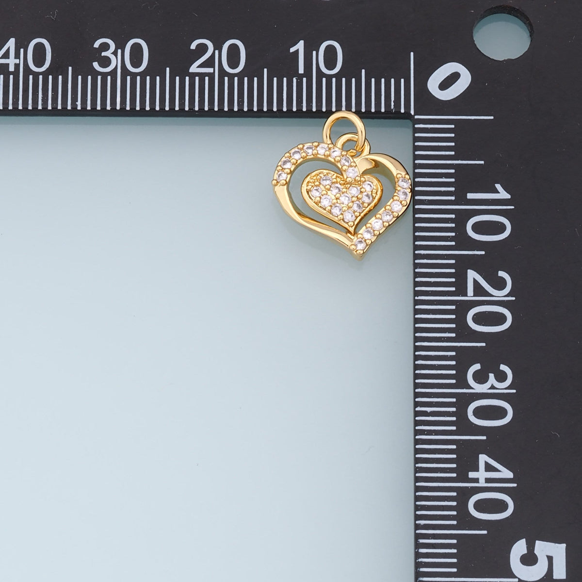 Gold Heart Charms,18K Gold Filled Heart Pendant,Heart Charm Bracelet Necklace for DIY Jewelry Making Supply
