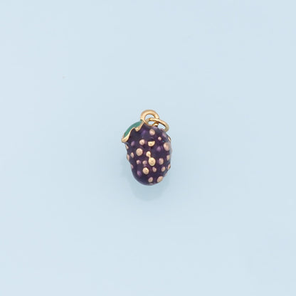 Gold Raspberry Charms,18K Gold Filled Raspberry Pendant,Fruit Charm Bracelet Necklace for DIY Jewelry Making Supply