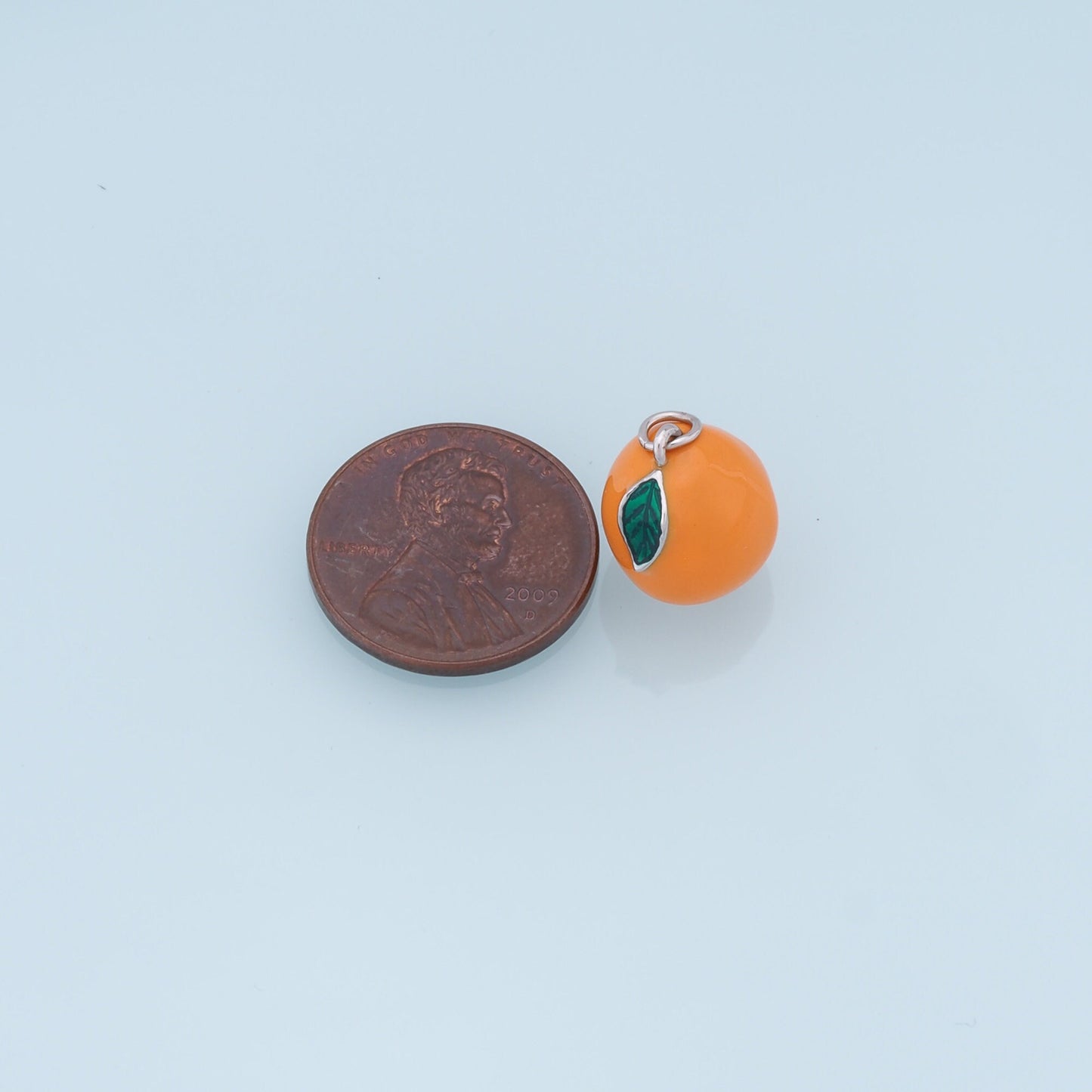 Gold Tangerine Charms,18K Gold Filled Tangerine Pendant,Fruit Charm Bracelet Necklace for DIY Jewelry Making Supply
