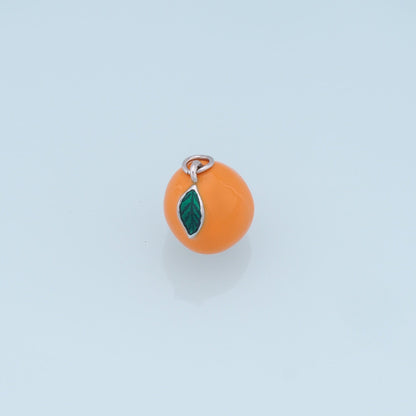 Gold Tangerine Charms,18K Gold Filled Tangerine Pendant,Fruit Charm Bracelet Necklace for DIY Jewelry Making Supply