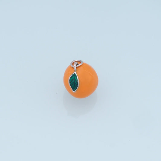 Gold Tangerine Charms,18K Gold Filled Tangerine Pendant,Fruit Charm Bracelet Necklace for DIY Jewelry Making Supply
