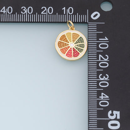 Gold Lemon Charms,18K Gold Filled Color Lemon Pendant,Fruit Charm Bracelet Necklace for DIY Jewelry Making Supply