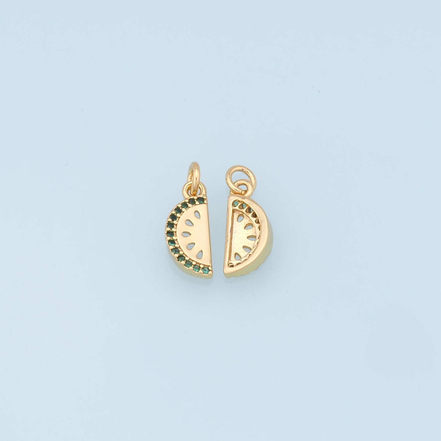 Gold Watermelon Charms,18K Gold Filled Watermelon Pendant,Fruit Charm Bracelet Necklace for DIY Jewelry Making Supply
