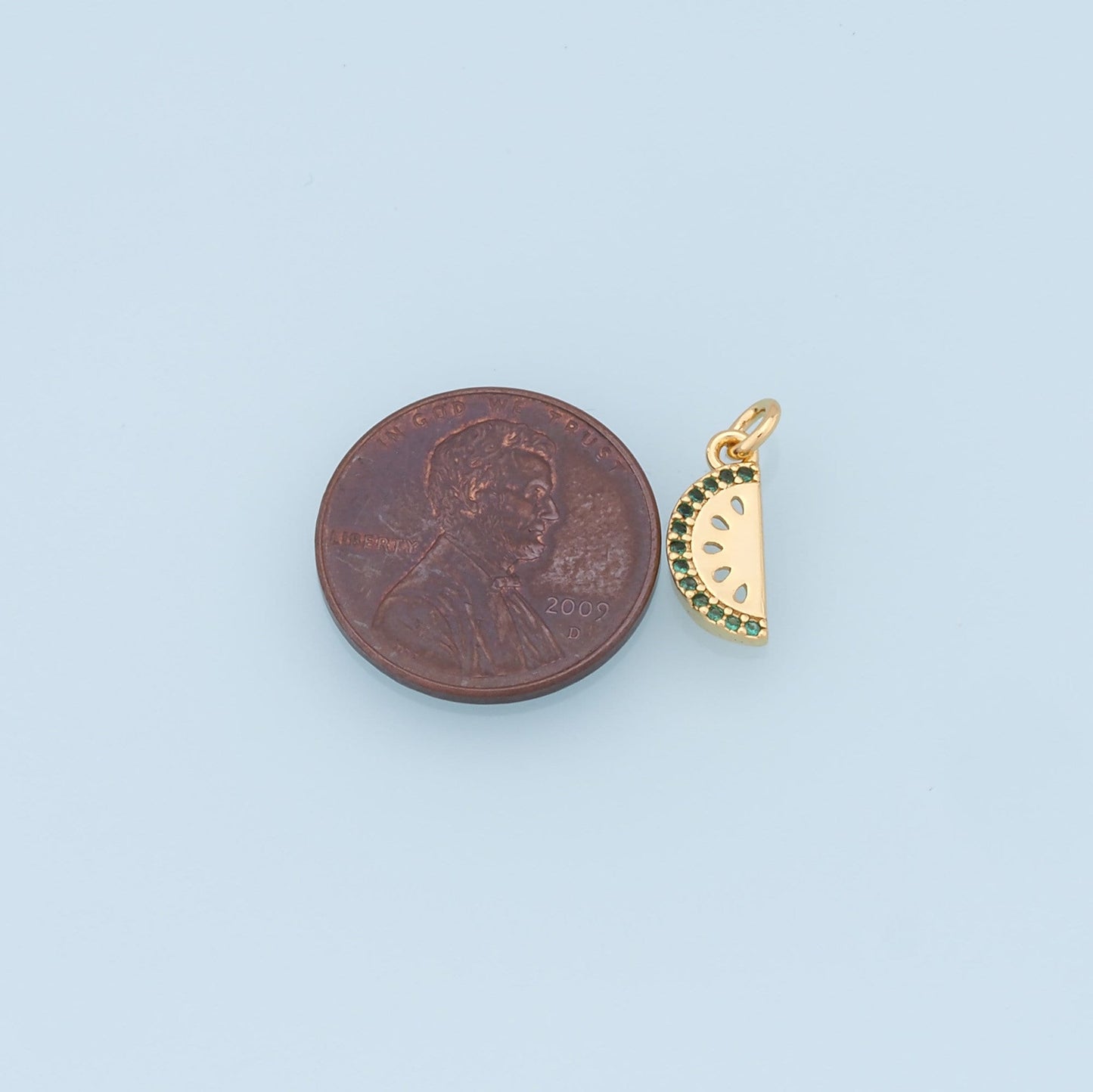 Gold Watermelon Charms,18K Gold Filled Watermelon Pendant,Fruit Charm Bracelet Necklace for DIY Jewelry Making Supply