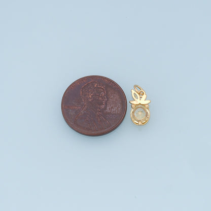 18K Gold Filled Apple Charm Pendant for Jewelry Making